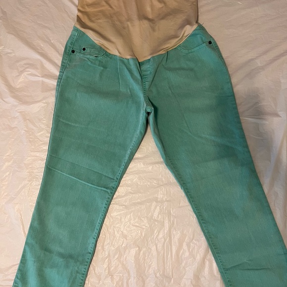 BUMP IT UP MATERNITY - Jegging Noir Délavé Nervuré Stretch